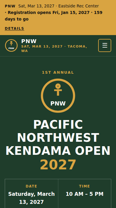 Home page of the kendama contest demo site
